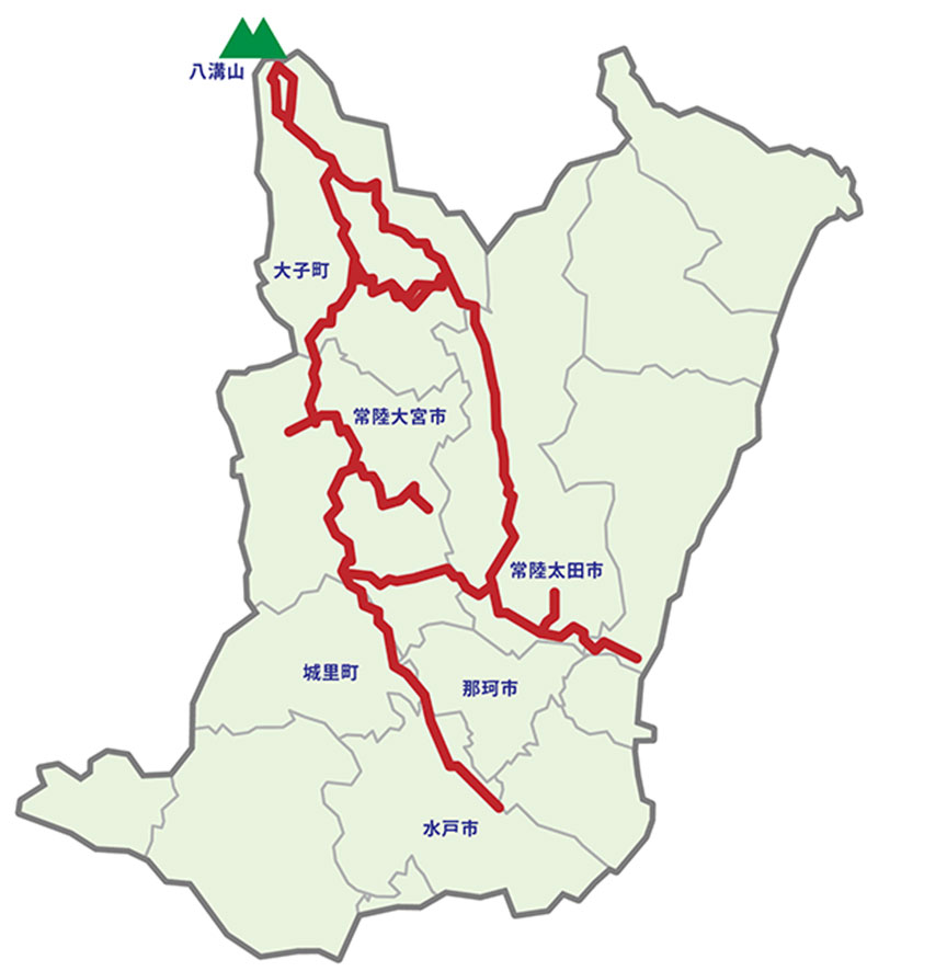 奥久慈里山ヒルクライムルートマップ